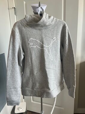 Puma Light Gray Pullover with White Puma Logo